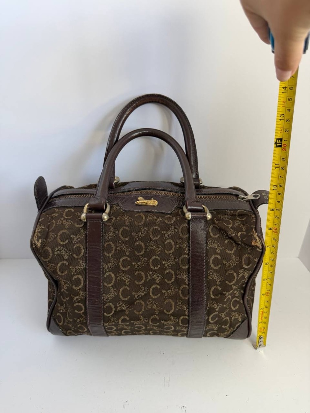Vintage Old Celine Boston Bag Monogrammed Canvas - Picture 3 of 16